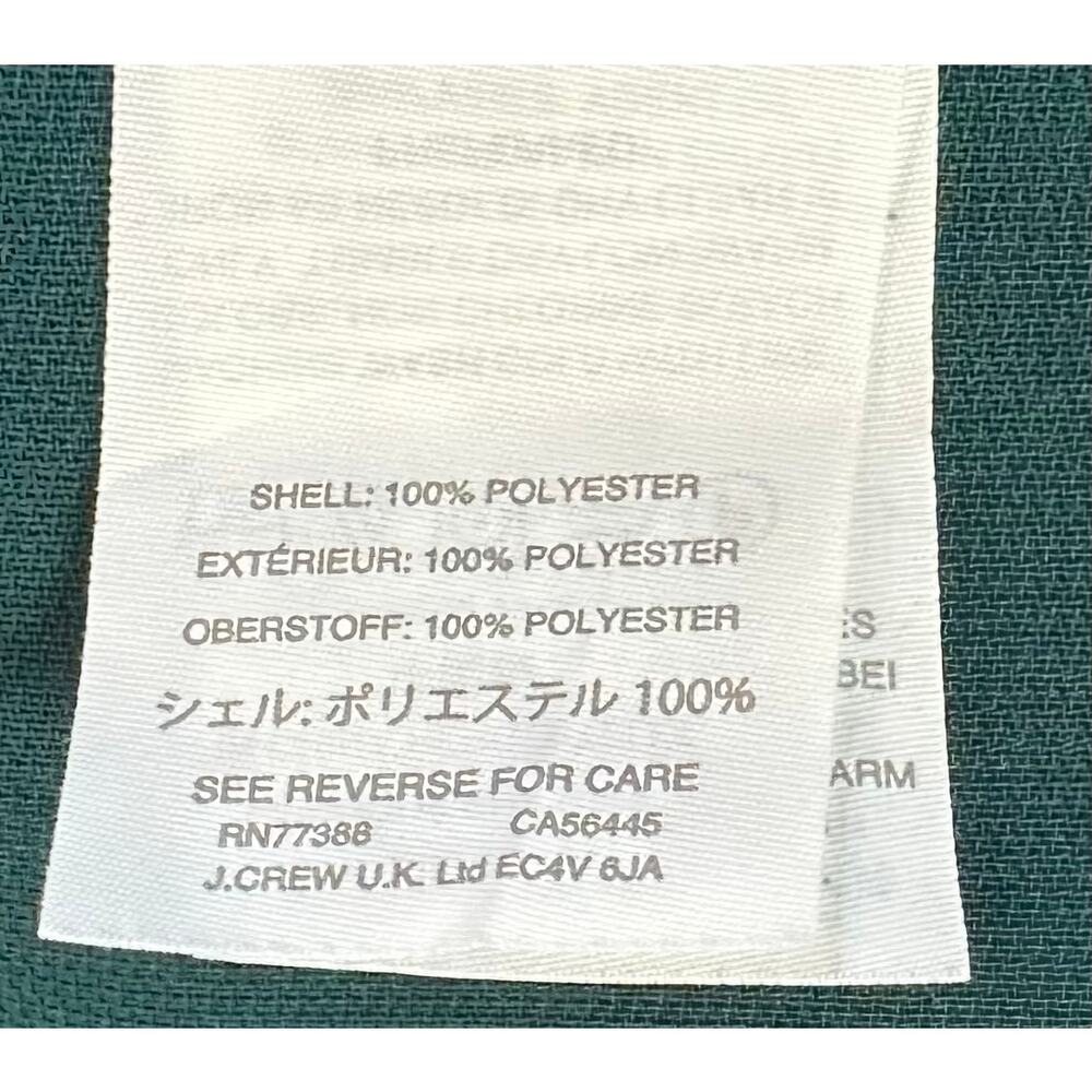 J. Crew Wide Leg Pleated Pant in Matte Crepe Emerald Green H2815 Size 2 - Picture 11 of 12